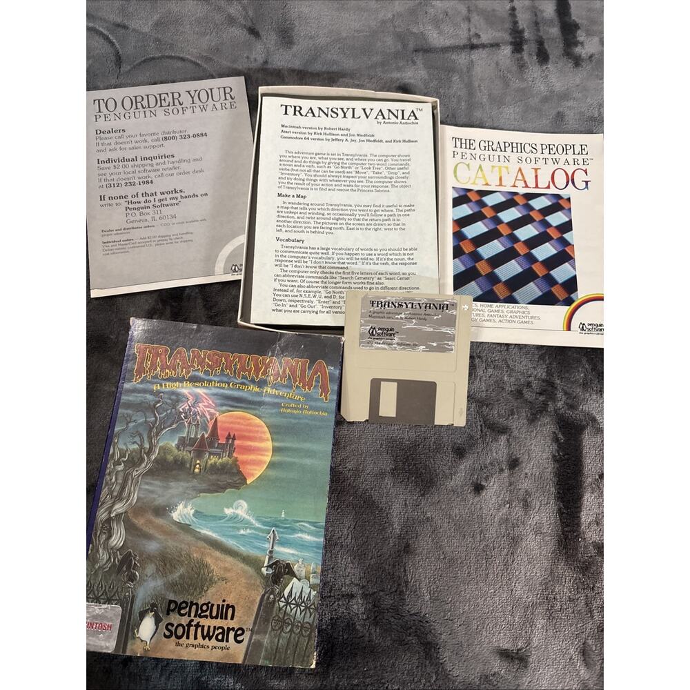 Transylvania Penguin Software Macintosh 1984 Complete